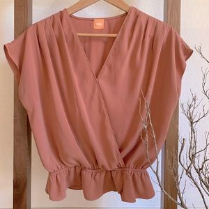 Peplum Wrap Blouse